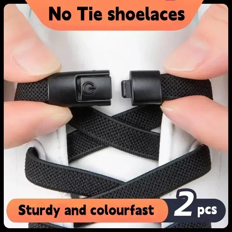 Shoelaces Without Ties Elastic Shoelaces Shoe Accessories New Press Lock Shoelaces Without Ties Gradient Flats Elastic Laces Sneakers Kids Adult No Tie Shoe Laces