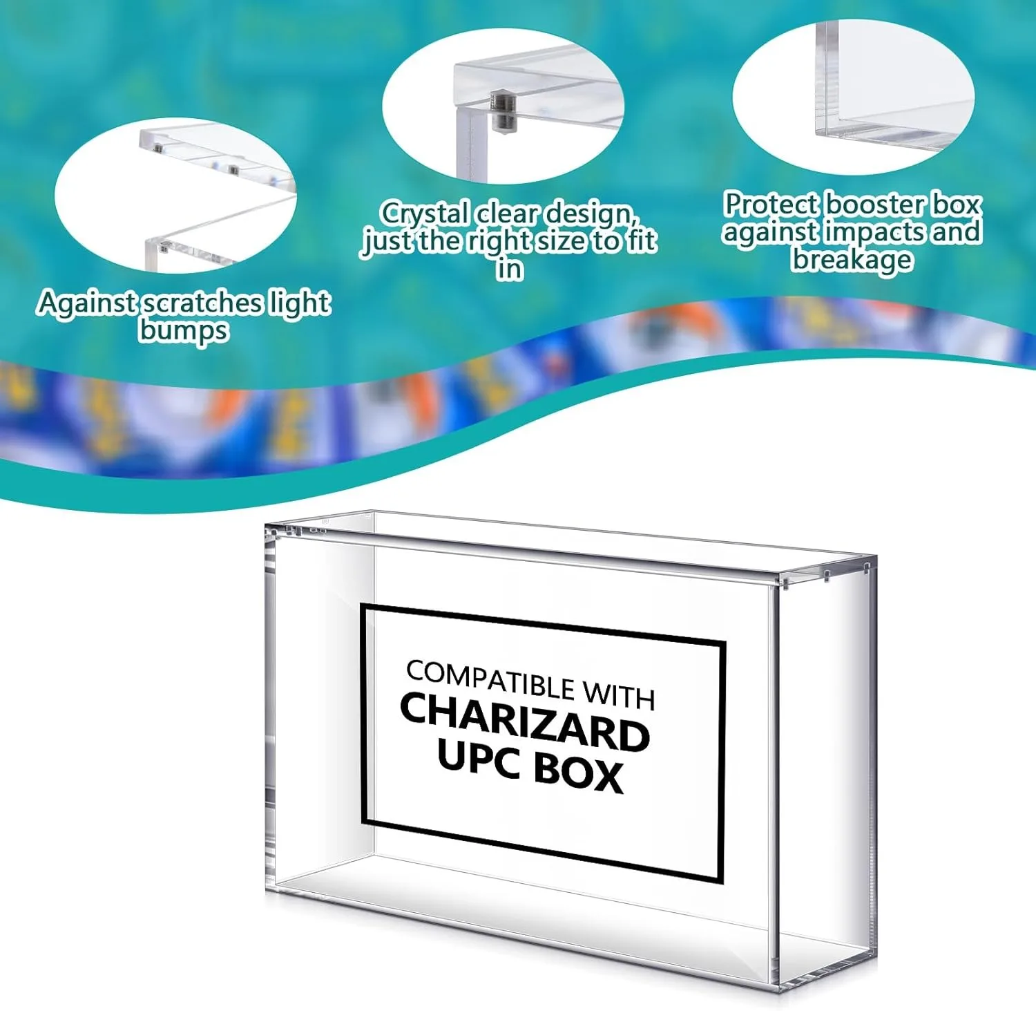 [K]Acrylic Case Charizard UPC Display Case Booster Box Collector ...