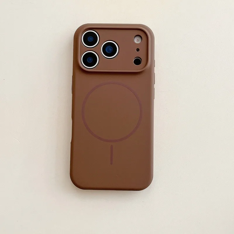 ตัวเลือกสินค้า เคสซิลิโคนเหลวสีส้มสำหรับ iPhone 17 Pro Max พร้อมชาร์จ Magsafe
