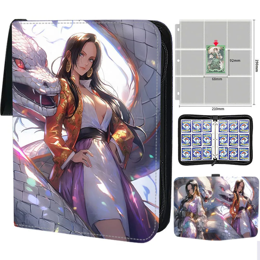 

400/900pcs One Piece Card Binder Collector Zipper 4/9 Pocket Game Anime Trading Cards Album Holder with 50 inner Pages