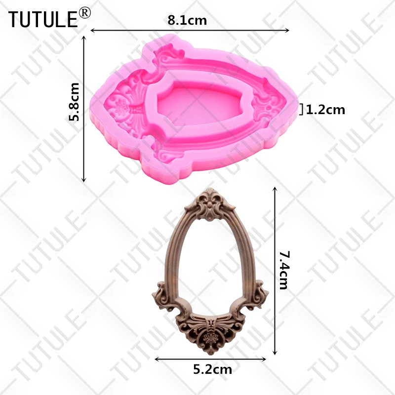 Description Picture 6 of itemPhoto frames Cake Decorating Tools Chocolate Cake Border Silicone Molds Kitchen Baking Moulds DIY polymer clay silicone mould