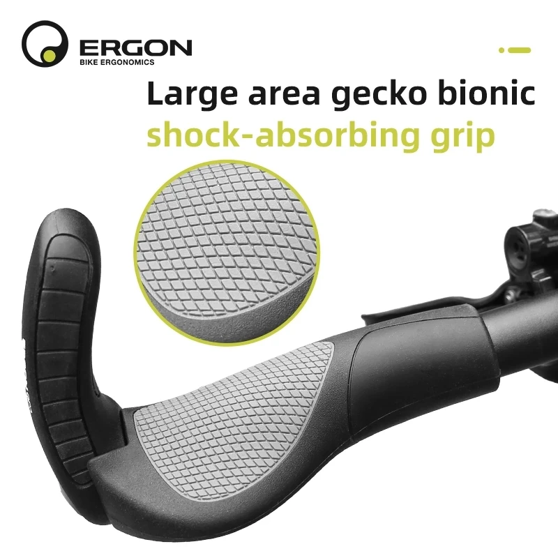 ERGON Bicycle Grips Rubber Mtb Cuffs Mount Clamp Ergonomics Non