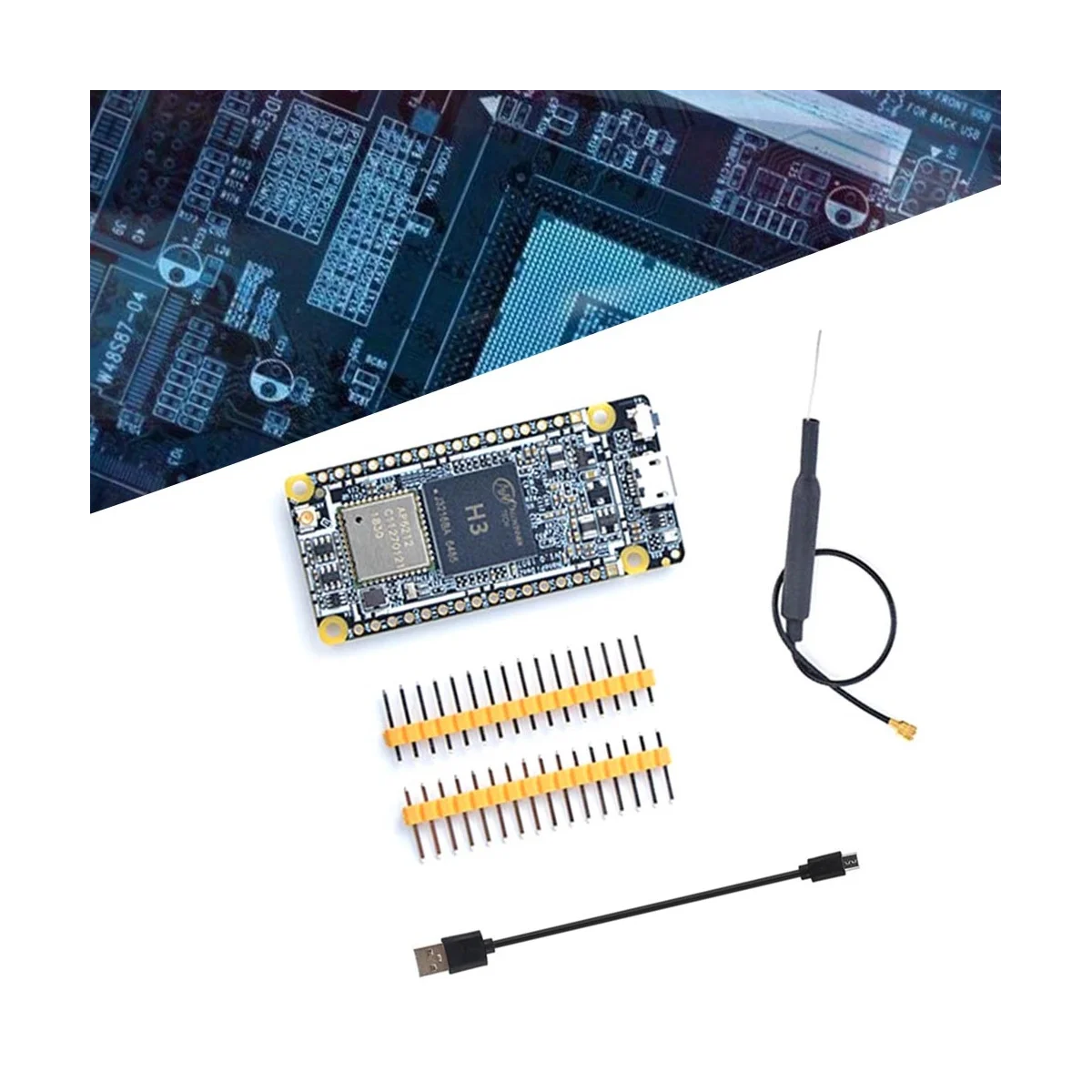 NanoPi DUO2   + Micro-USB ̺ + ׳, 512M, DDR3, Allwinner H3, WiFi, ,  ھ, IoT 