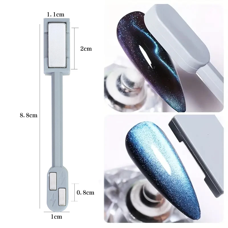 1PCS Double-Headed Magnetic Cat Eye Gel Nail Polish Stick for Nail Gel Polish Strong & Easy to Use Art Magnetic Pen Tools