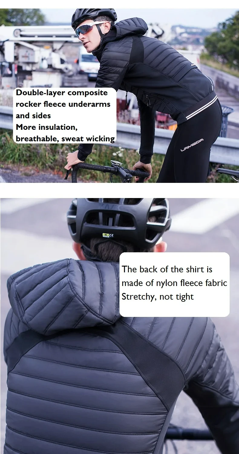 Description Picture 5 of itemLameda Men Winter Cycling Jackets Windproof And Warm Cotton Clothing Long-sleeved Jacket Mtb Cycling Clothing Winter