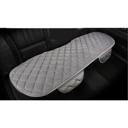 Luxurious Plush Car Seat Cover - Anti-Slip Soft Cushion & Auto Chair Protector Pad (Gray Rear 1pc)