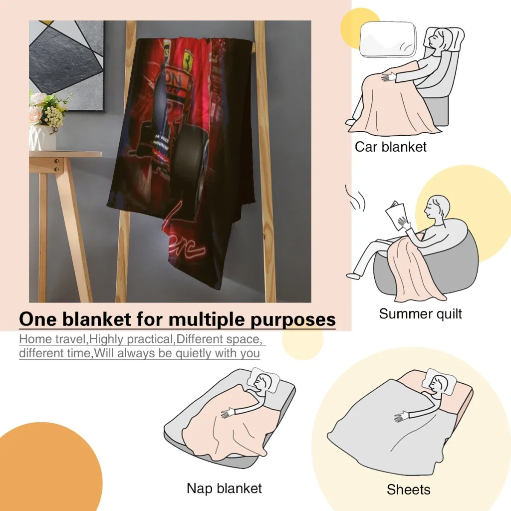 charles leclerc fan art Thin Blanket Fluffy Soft Bedroom Decor Sofa Blankets Comforter Home and Decoration Summer Blanket 5