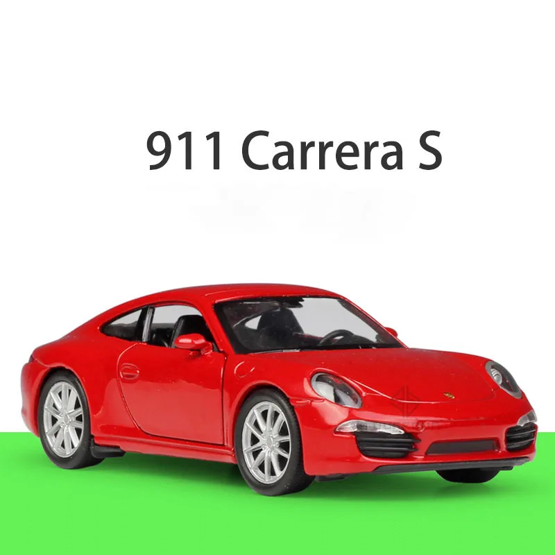 

1/36 Porsche 911 Carrera S Toy Car Models Alloy Diecast With 2 Doors Opend Metal Sports Toy Vehicle Pull Back Toys For Children
