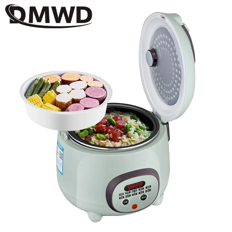 1.8L Fully Automatic Non-Stick Rice Cooker Multipurpose Soup StewPot Food Steamer Dual-use Automatic Keep warm Portable Lunchbox