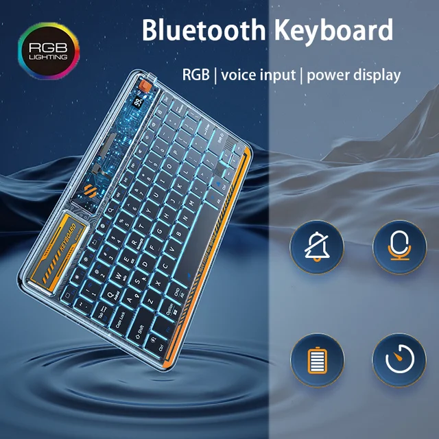 Teclado Inalámbrico Bluetooth Para iPad Android Pc Azul