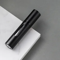 5ml Portable Glass Refillable Perfume Atomizer with Spray Pump - Glass (Black)