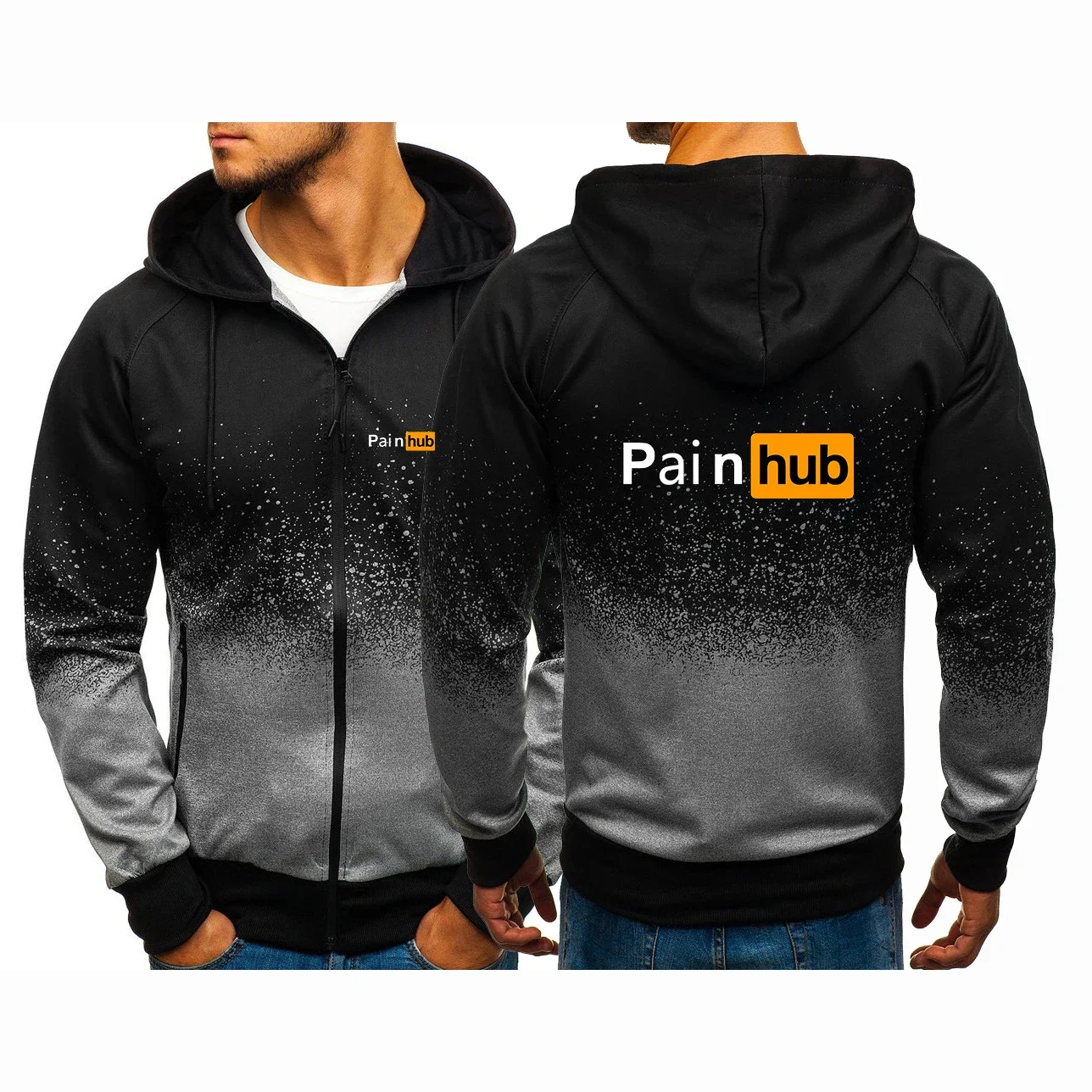 

Painhub 2024 Men High quality New Jacket Printing Casual comfortable Harajuku Gradient Coat male Sweatshirt Zipper Clothing