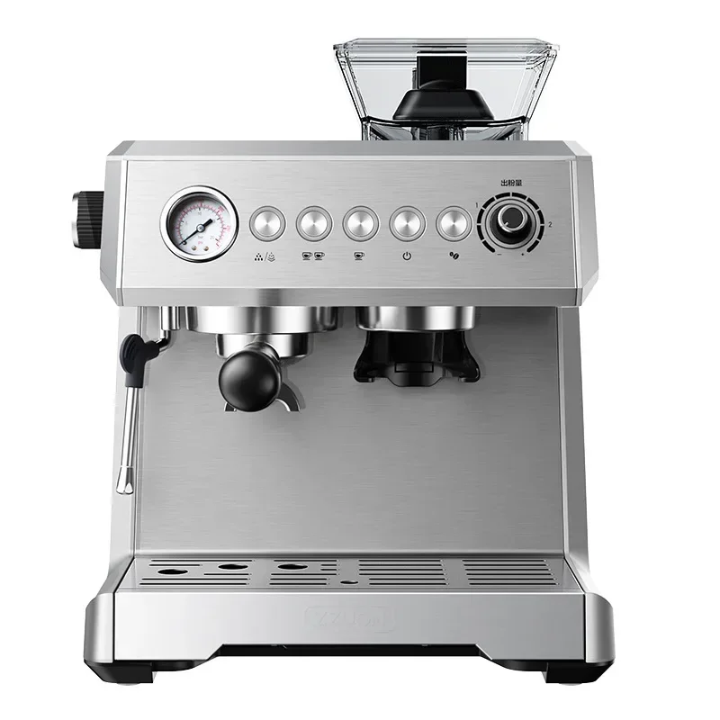 CRANDDI Máquina de café espresso de 20 bar, cafetera profesional de 1350 W  con vaporizador, hacer espresso compacto con tanque de agua extraíble de 34