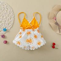 2022 Summer Baby Girls Rompers Toddler Jumpsuits Newborn Girl Sun Printed Sleeveless Infant Romper Baby Kid Clothes 0-4T 3