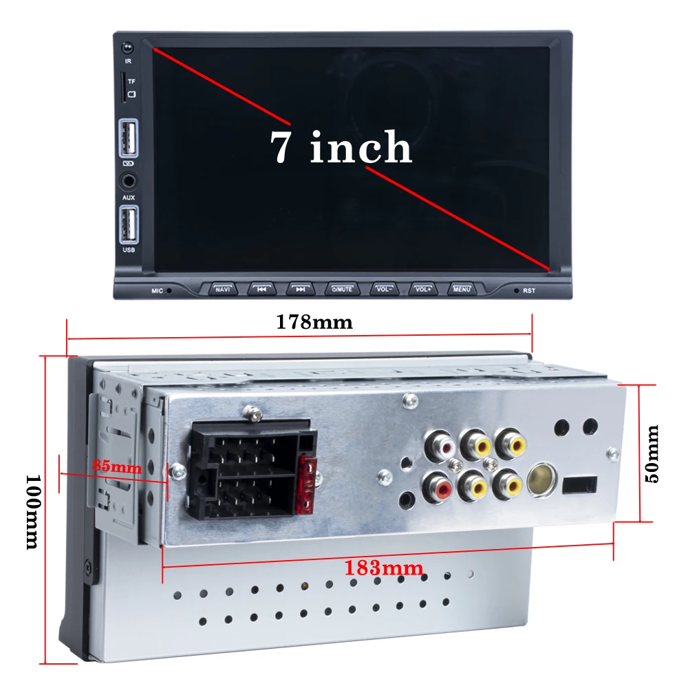 REAKOSOUND 1 Din ڵ ׷  7 ġ ũ carplay  ڵ Ƽ̵ ÷̾, BT FM  ű  USB
