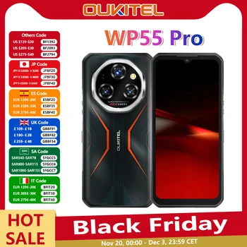 【World premier】Oukitel WP55 Pro 5G Rugged Smartphone 48GB(16+32) +512GB 11000mAh 33W  108MP 6.6"  FHD+ Cell Phone