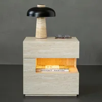 Table de chevet de chambre à coucher avec tiroirs, de qualité supérieure, petite, mignonne, style crème, tendance, mobilier de maison 1