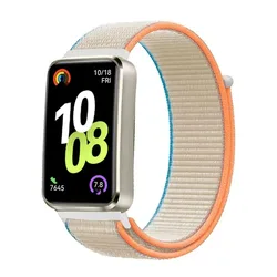 Breathable Nylon Loop Replaceable Wristband - Sport Watchband Accessories for Huawei Band 10 (Milk white B)