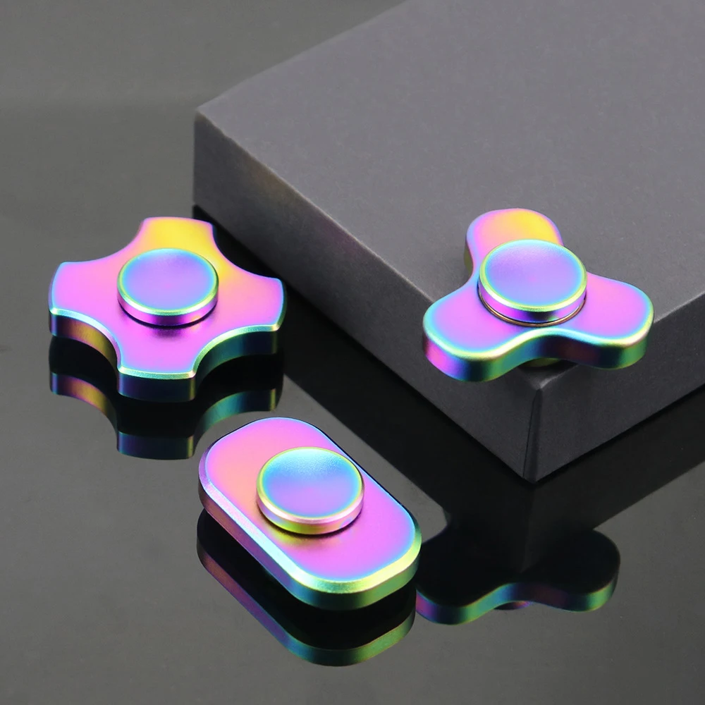 

Metal Small Square Fidget Spinner Mini Elf Pure Copper Fingertip Gyro Decompression Stress Relief Autism Toy Adult Child Gift