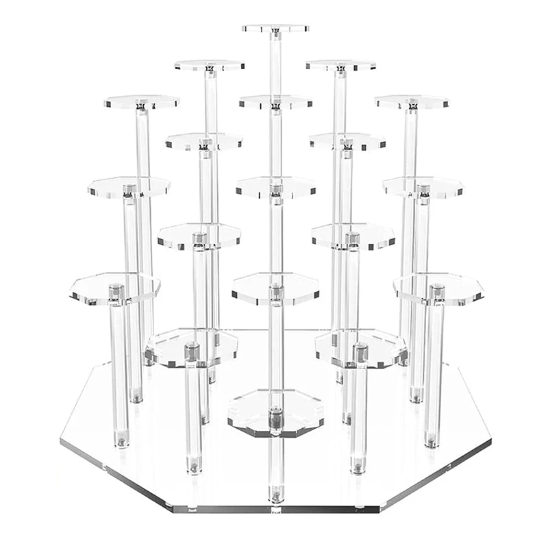 

Acrylic Display Stand Display Stands Risers Shelf 19-Tier For Desktop Display Cupcake Stand And Perfume Organizers