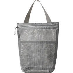 Spacious Travel Toiletry Organizer with Convenient Handle - S (Light Gray)