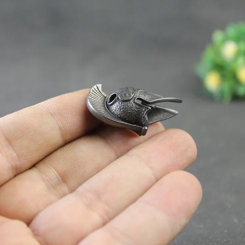 검은 고대 그리스 스파르타 전사 흉터 헬멧 우산 밧줄 칼 구슬 보석 DIY Paracord 열쇠 고리 매는 밧줄 펜던트 액세서리