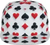 Card Poker Cute Print Flat Brim Bill Hats for Men-Snapback Hats Adjustable Baseball Cap Trucker Hats Black 3