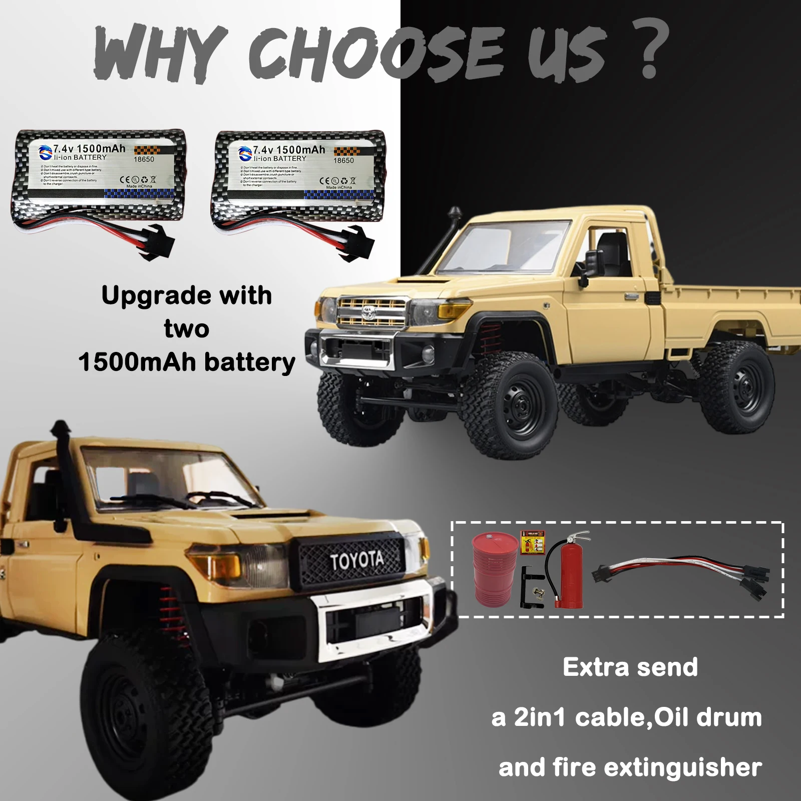 1:12 Rc Car Mn Model Mn82 Retro Full-scale Simulation Lc79 RTR 2.4g 4WD 280 Motor Remote Control Pickup RC Truck Model Car Toys 6