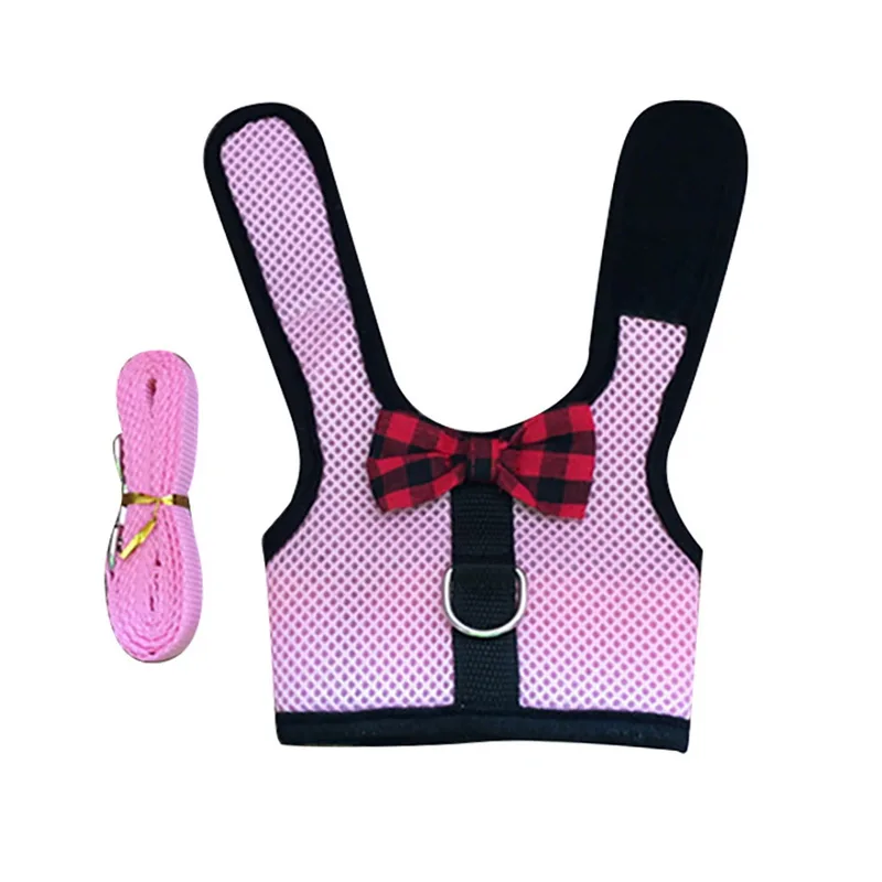 Small Animal Hamster Harness and Leash Set Mesh Rabbit Leash Lead Vest Harness for Guinea Pigs Chinchilla Rabbit Hamster rabbit harness and leash set rabbit harness set