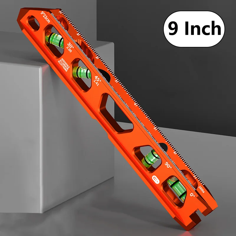 1 Stück hochpräzises Mini-Nivellierlineal mit Skala, mit magnetischem Pipeline-Nivellierlineal zum Nivellieren, Messen, Markieren und Schneidwerkzeug – Detail 8