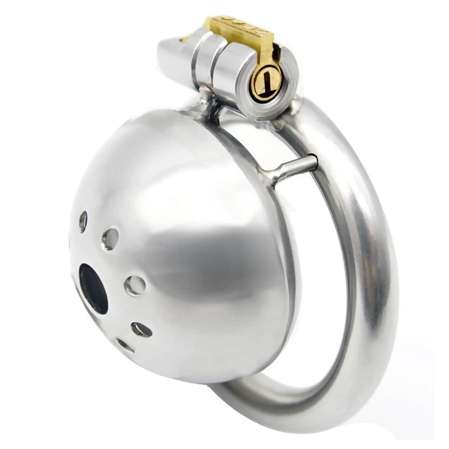 Dispositivo de Castidad de Metal súper corto con jaula de placa  grande/pequeña, tubo uretral, anillo con pinchos, anillo para pene,  cinturón de castidad, juguete sexual para hombres - AliExpress