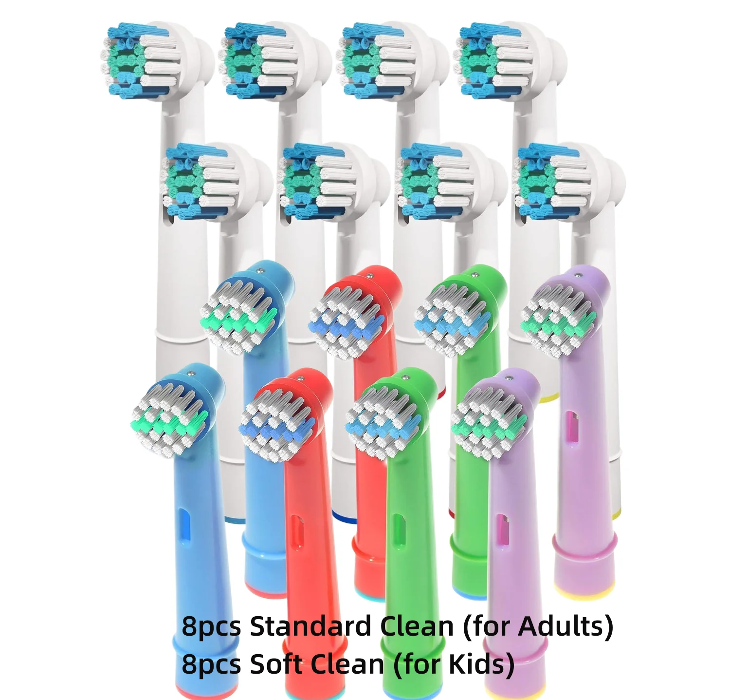 Premium Replacement Brush Heads - Pack of 16/20 for Sensitive and Cross Action Cleaning