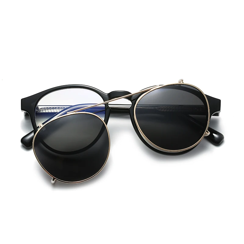 Polarized Retro Sunshade: Trendy Clip-On Fashion Glasses