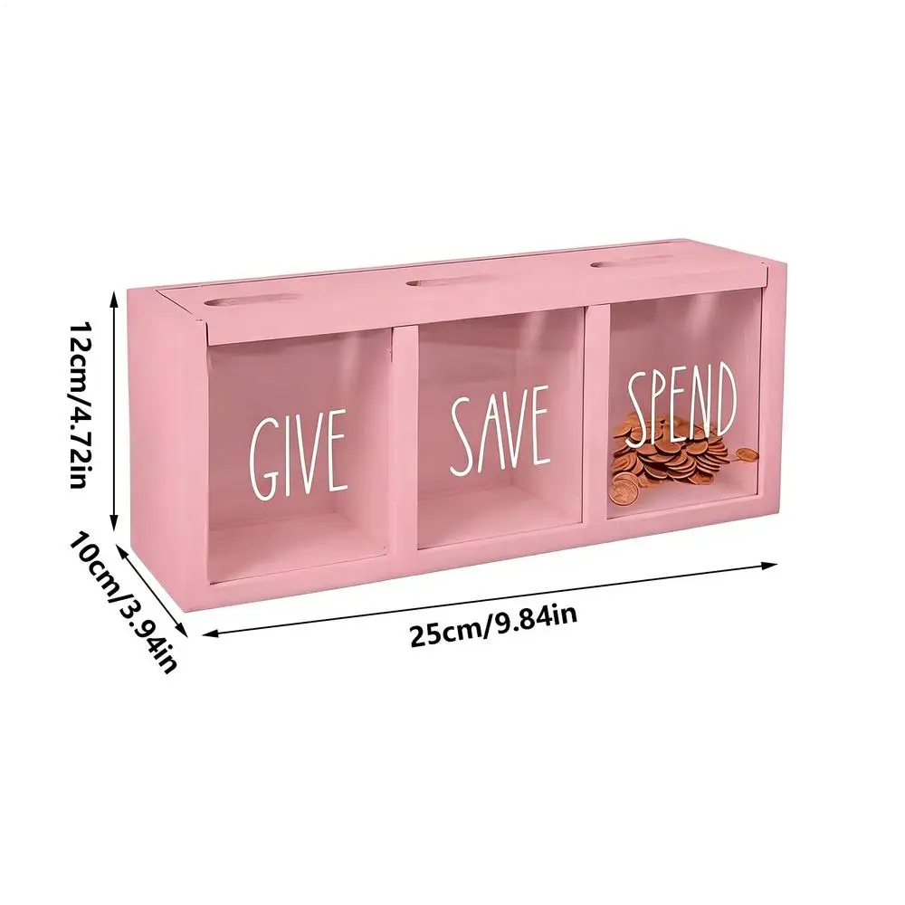 Wall-Mounted Transparent Money Saving Box Trio