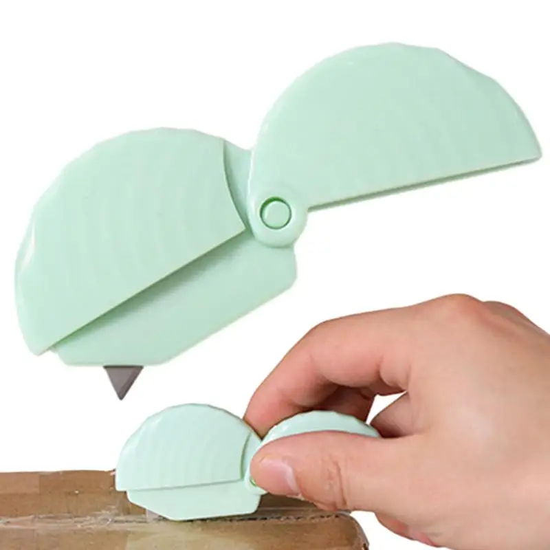 

Mini Utility Knife Record Shaped Retractable Handmade Knife Portable Small Pocket Sized Student Art Knife Craft Wrapping Box