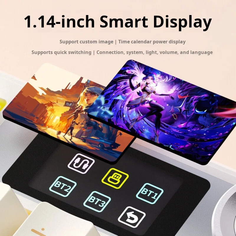 AULA F108 Pro 트리플 모드 Bluetooth 2.4G 유선 기계식 키보드 완전히 맞춤형 핫 스왑 가능 키 개스킷 구조 RGB
