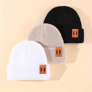 1/2/3 Pcs Knitted winter baby Hats for kids Keep Newborn Infant Beanies for Boys Girls  baby accessories newborn 1