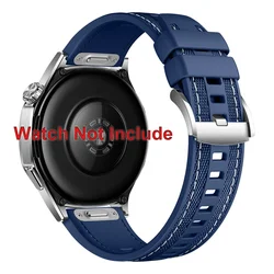 Universal 22mm Nylon Braid Silicone Wristband Strap for GT4 3 2 (Midnight Blue)