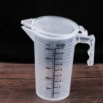Contenitore per acqua in plastica di grande capacità con coperchio, per bevande, accessori da forno, utensile da cucina, brocca per acqua, misurino