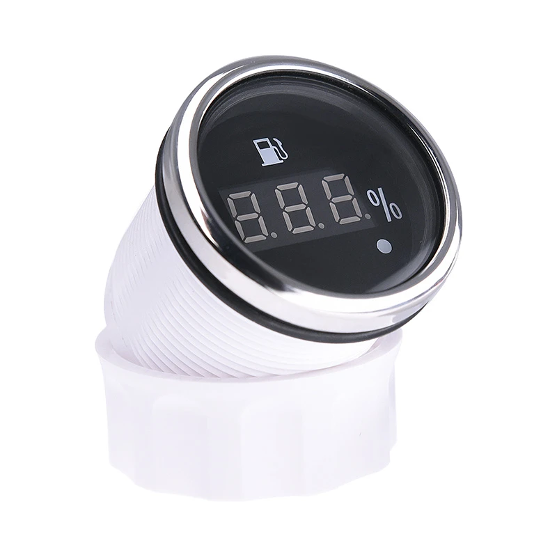 Digital 52mm Fuel Level Gauge Fit For 0190 Or 24033 Ohm Boat Car