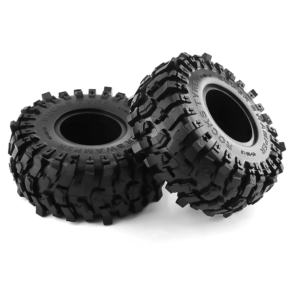 118*45mm 4PCS 1.9" Rubber Mud Wheel Tires for 1:10 RC Crawler Car Axial SCX10 SCX10 III AXI03007 TRX4 Redcat Gen8
