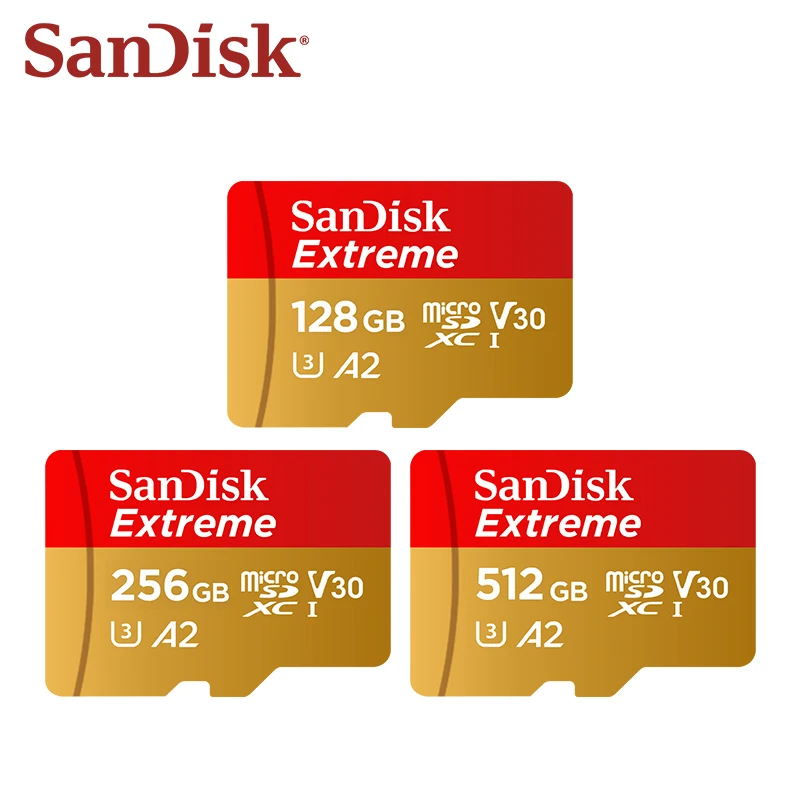 Sandisk Micro SD Card Extreme A2 A1 V30 SDXC Flash 32GB 64GB 128GB