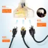 Giraffe Tools Retractable Power Cord Reel, 50ft 12AWG/3C SJT Heavy Duty Extension Cord Storage Reel Wall/Ceiling Mount 5