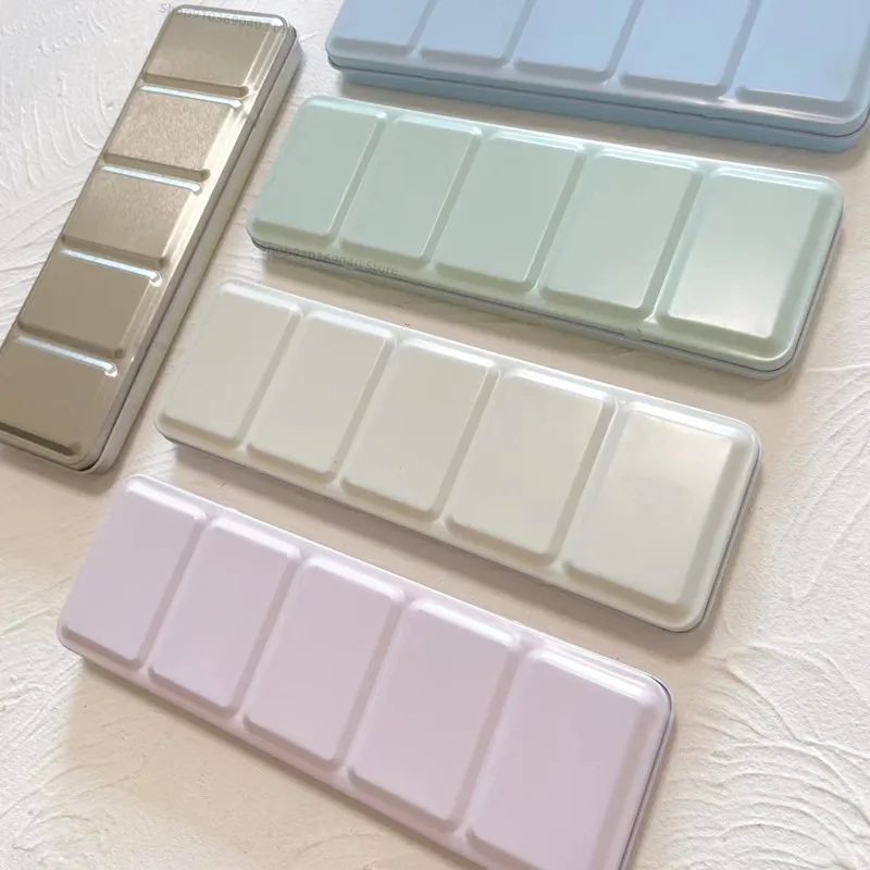 Morandi Color Empty Watercolor Palette Tin Box Paint Storage Iron Box 24/44 Grid for Watercolor Paint Painting Art Supplies color palette watercolor palette
