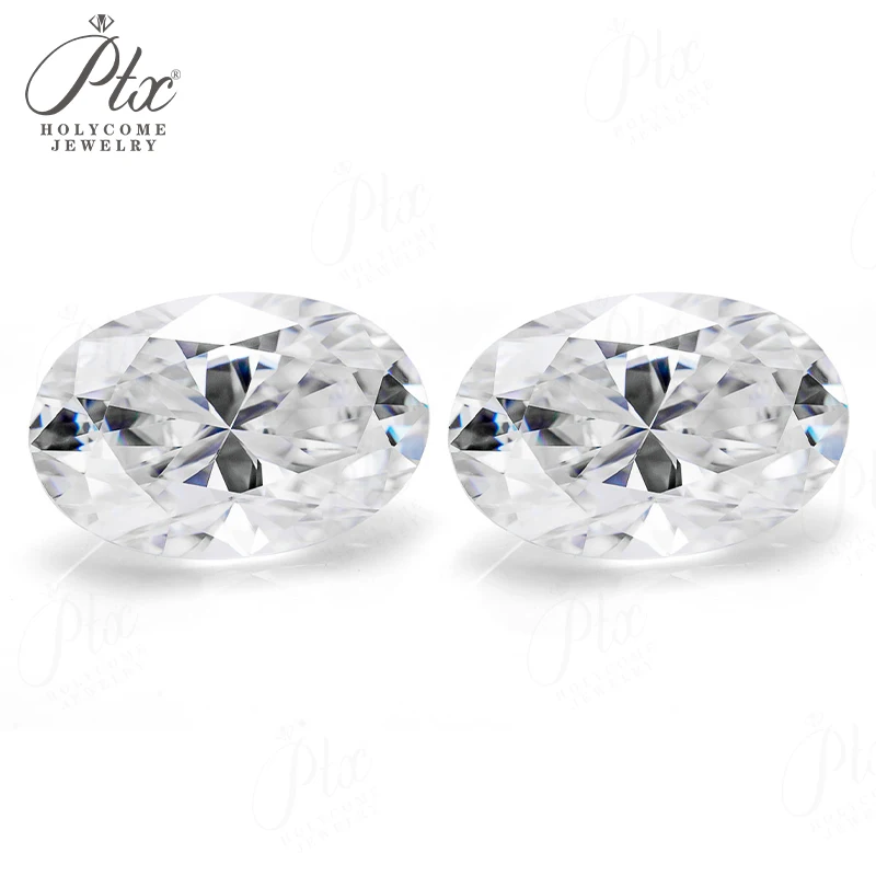 0,1-10CT Moissanit-Stein, ovale Form, D-Farbe, Brillantschliff, VVS1-Reinheit, Perlen mit ultimativem Glanz, hochwertige Materialien für Schmuck – Detail 3