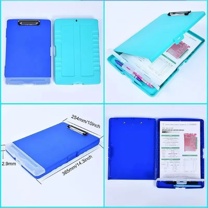 Clipboard Paper Holder Fichiers Avec Presse-papiers Bo&icirc;te Dossier Documents &Eacute;tui &Agrave; Stylos Office transparent clipboard writing clipboard