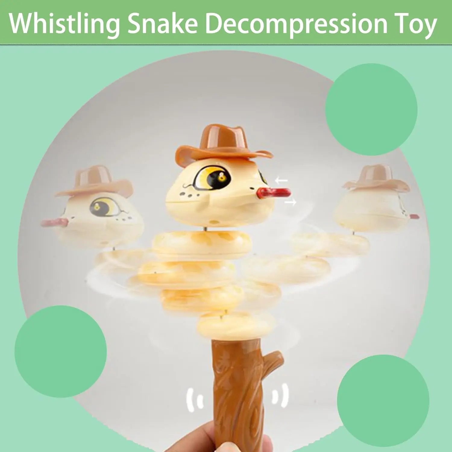 Whistle Snake-Shaped Toy Fun Balance Rotating Swinging Workmanship Whistle