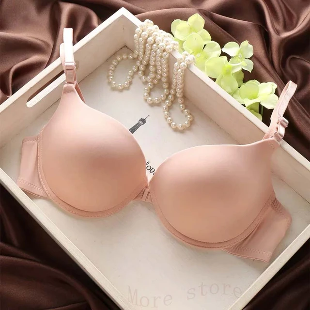 New Fashion Seamless Sexy Lingerie Simple Push Up Bra Front Closure Button  Candy Color Women Underwear Small Brassiere - AliExpress