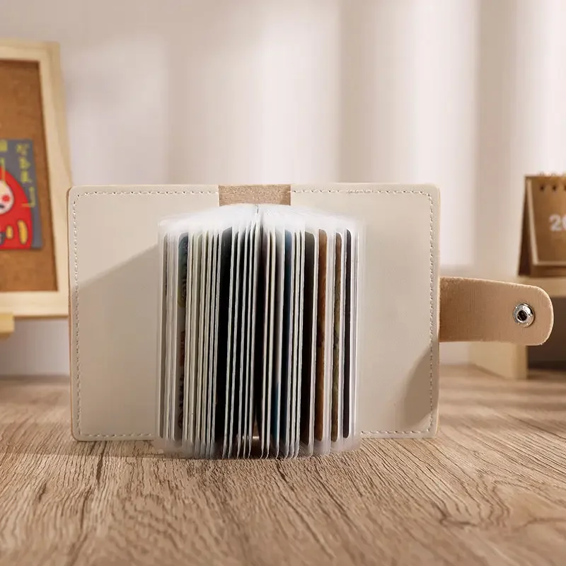 카와이 신용 은행 카드 케이스 26 슬롯, 명함 사진 홀더, 휴대용 지갑, 현금 홀더, 클러치 데스크 홀더