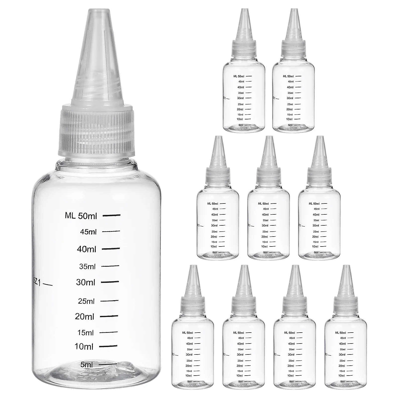 

10 Pcs Squeeze Bottles Hair Coloring Dye Applicator Refillable Cosmetics